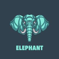 logotipo de mascote de elefante para jogos ou emblemas de esport vetor