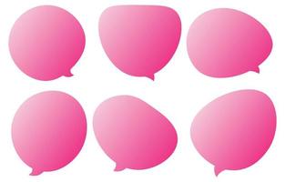 definir bolhas de fala em um fundo branco, vetor falando ou bolha de conversa, ícone de bate-papo ou mensagem, use para adicionar texto, estilo oval e doodle