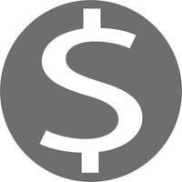 ícone de dinheiro em fundo branco. sinal de dinheiro. cifrão. vetor