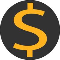 ícone de dinheiro em fundo branco. sinal de dinheiro. símbolo do dólar. vetor