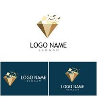 modelo de logotipo de diamante ilustração vetorial ícone design vetor