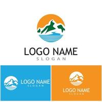 ícone da montanha logotipo modelo ilustração vetorial design vetor