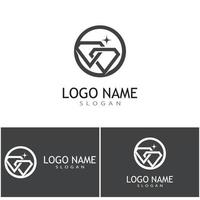 modelo de logotipo de diamante ilustração vetorial ícone design vetor