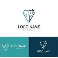 modelo de logotipo de diamante ilustração vetorial ícone design vetor