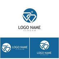 modelo de logotipo de diamante ilustração vetorial ícone design vetor