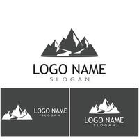 ícone da montanha logotipo modelo ilustração vetorial design vetor