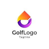 ilustração em vetor logotipo golfe gradiente colorido estilo.