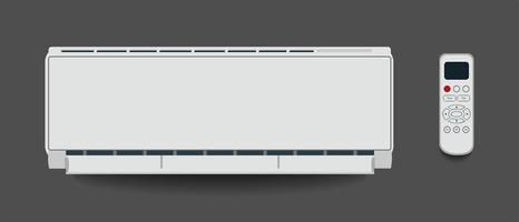 ar condicionado branco isolado ventilação de aquecimento e ilustração vetorial de ar condicionado em estilo simples vetor