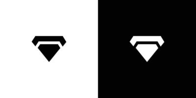design de logotipo de diamante simples e moderno vetor