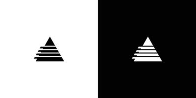 letra inicial simples e única um design de logotipo de triângulo vetor