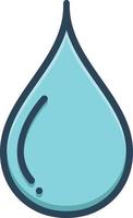 ícone colorido para água vetor
