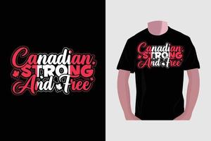 design de camiseta do dia do canadá, vetor