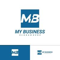 mb inicial com modelo de vetor de logotipo elétrico, conceitos criativos de design de logotipo mb