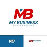 modelo de vetor de logotipo mb inicial, conceitos criativos de design de logotipo mb
