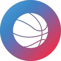 ícone de fundo gradiente de círculo de glifo de basquete vetor