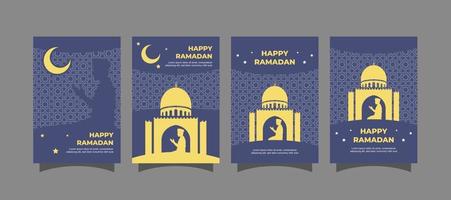 cartaz do Ramadã Mubarak. cartaz islâmico. ilustração vetorial vetor