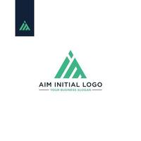 vetor de design de logotipo 'im' ou 'aim'