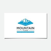 vetor de design de logotipo de piso de montanha