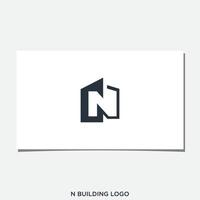 vetor de design de logotipo de edifícios cn