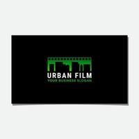 vetor de design de logotipo de filme urbano