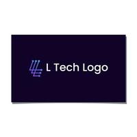 l vetor de design de logotipo de tecnologia