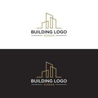 vetor de design de logotipo de edifício de luxo
