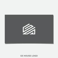 vetor de design de logotipo de casa gs