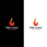 vetor de design de logotipo de fogo editável