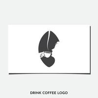 beber café vetor de design de logotipo