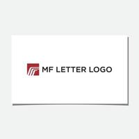 vetor de design de logotipo inicial mf