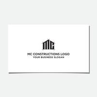 vetor de design de logotipo de construção mc