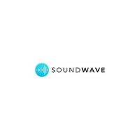 design de logotipo de onda sonora em círculo vetor