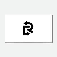 design de logotipo de rotação rc ou cr vetor