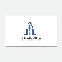 h vetor de design de logotipo de construção