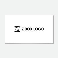 design de logotipo de embalagem de caixa z vetor