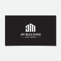vetor de design de logotipo de construção jm