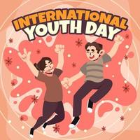 espírito do dia internacional da juventude vetor