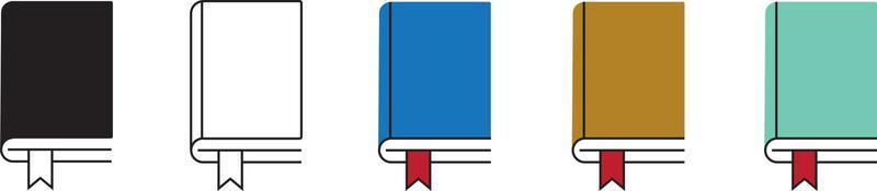 vetor de ícone do livro, logotipo do livro em estilo de linha ilustração vetorial de estilo diferente.
