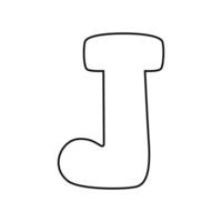 livro de páginas para colorir alfabeto para crianças. mão desenhada vector letras do alfabeto sinal doodle conjunto de fontes. ilustração vetorial