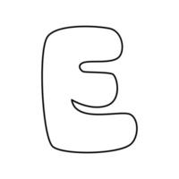 livro de páginas para colorir alfabeto para crianças. mão desenhada vector letras do alfabeto sinal doodle conjunto de fontes. ilustração vetorial