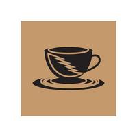 modelo de logotipo de xícara de café vetor