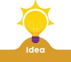 ideias crescem com lâmpadas brilhantes. símbolo de criatividade, ideia criativa, mente, pensamento. ilustração em vetor gráfico plana colorida isolada no fundo branco.