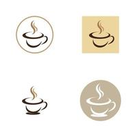 modelo de logotipo de xícara de café vetor