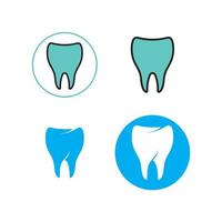 vetor de design de logotipo de cuidados com os dentes