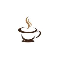 modelo de logotipo de xícara de café vetor