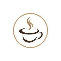 modelo de logotipo de xícara de café vetor