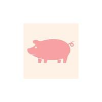 vetor de ícone de design de logotipo de porco