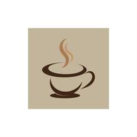 modelo de logotipo de xícara de café vetor