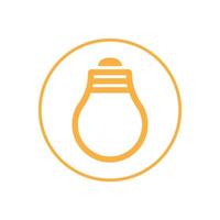 vetor de ícone de design de logotipo de lâmpada