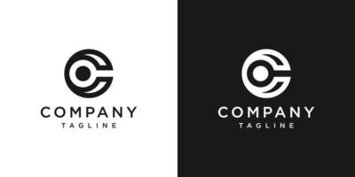 modelo de ícone de design de logotipo de monograma carta criativa co fundo branco e preto vetor